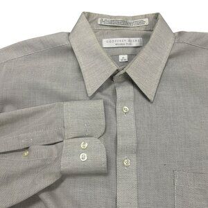 Geoffrey Beene Men's Vintage Gray Long Sleeve Shirt Size 17 32-33